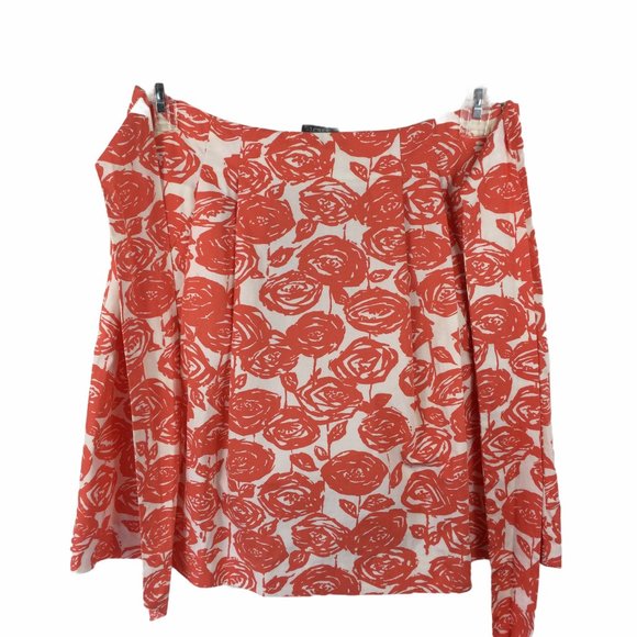 J. Crew Dresses & Skirts - J. Crew White/Orange Floral Tie Cotton Skirt, 6